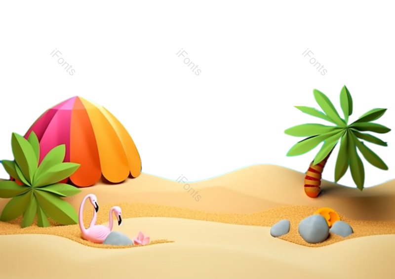 元素图片,卡通元素,树叶PNG,3D免抠素材